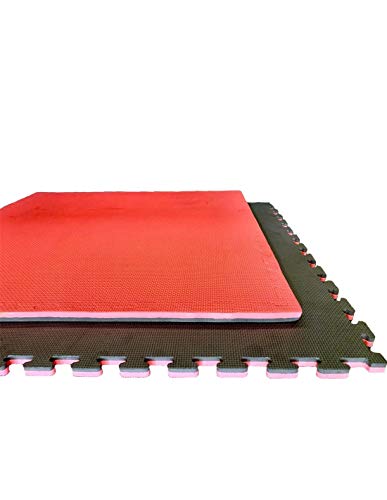 Jardin202 Espesor: 20mm - Lote x5 losetas Tatami Puzzle - Rojo/Negro Jardin202 Espesor: 20mm - Lote x5 losetas Tatami Puzzle - Rojo/Negro