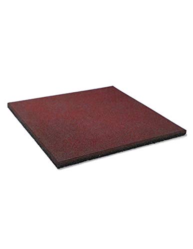 Jardin202 x8 losetas - Pack Entrena - Loseta de Caucho Maciza Profesional Roja - 50x50