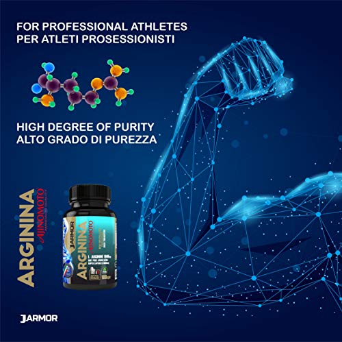 J.ARMOR Suplemento de aminoácidos puros de arginina 100 cápsulas de 1000 mg