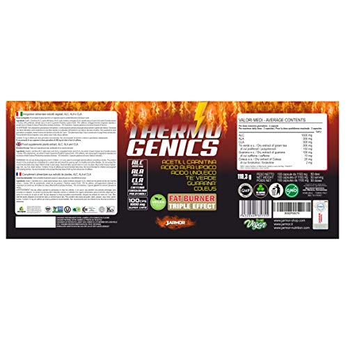 J.ARMOR Suplemento termogénico quemagrasas adelgazante ácido alfa lipoico carnitina 100 cápsulas J.ARMOR Suplemento termogénico quemagrasas adelgazante ácido alfa lipoico carnitina 100 cápsulas