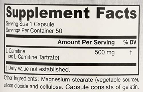 Jarrow Formulas L-Carnitine, 500mg - 50 caps - 50 Cápsulas Jarrow Formulas L-Carnitine, 500mg - 50 caps - 50 Cápsulas