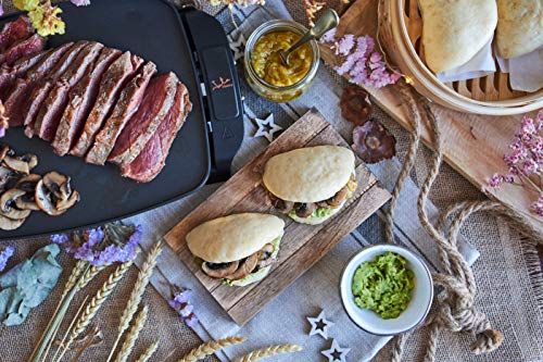 Jata GR205 Plancha de Asar Perfecta para Dos Personas Superficie 28 x 22 cm Antiadherente Bandeja Colectora de Salsas Apta para el lavavajillas Fabricada en España Jata GR205 Plancha de Asar Perfecta para Dos Personas Superficie 28 x 22 cm Antiadherente Bandeja Colectora de Salsas Apta para el lavavajillas Fabricada en España