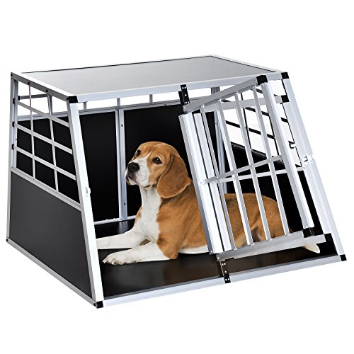 Jaula De Transporte para Perros De Aluminio con Tabique Hermetico Extraible XXL