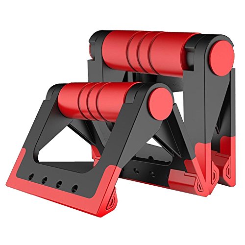 JAYLONG Push Up Bars Frame & Resistance Tube con manijas Home Gym Equipment Abs Roller Wheels Core Ab Estire Fitness Training Set Perfecto para hombres y mujeres