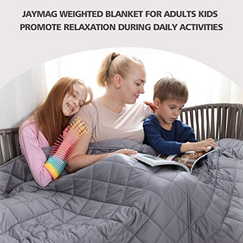 jaymag Manta con Peso para niños 100x150cm 3.5kg para aliviar la ansiedad y los trastornos del sueño 100% algodón con Cuentas de Cristal