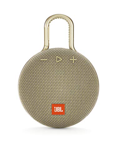 JBL Clip 3 - Altavoz inalámbrico portátil con Bluetooth, parlante resistente al agua (IPX7), hasta 10h de música continua, arena