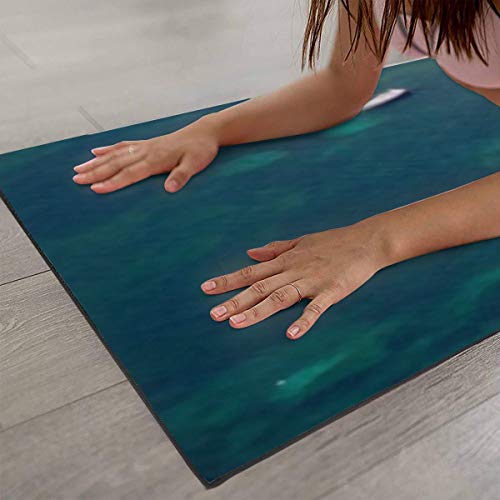 JDYPY Eco Friendly Fitness Exercise Mat with Carrying Strap View Sailboats Pollensa Bay Mallorca Pro Workout Mats For Home, Pilates and Floor Exercises