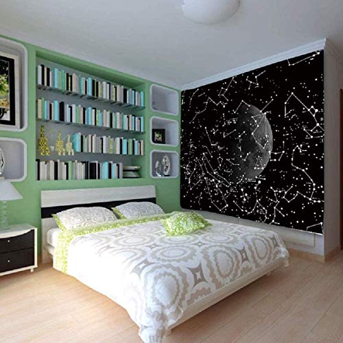 JEANGO Tapiz del Universo Estrellado decoración de Pared Toalla de Playa fotografía Fondo Tela Dormitorio Dormitorio Tela Colgante Galaxia Negra