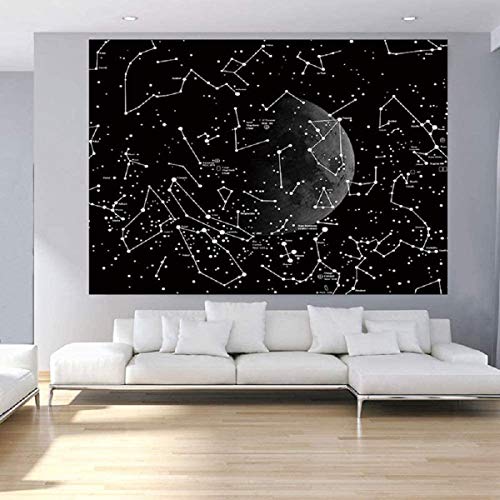 JEANGO Tapiz del Universo Estrellado decoración de Pared Toalla de Playa fotografía Fondo Tela Dormitorio Dormitorio Tela Colgante Galaxia Negra