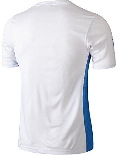 jeansian Hombre Camisetas Deportivas Wicking Quick Dry tee T-Shirt Sport Tops LSL133 White S