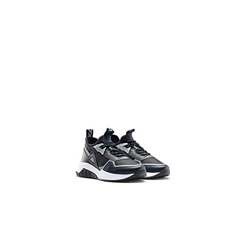 Jefe Hugo Calzado Atom_Runn Nylon Marino Estampado Entrenador, color Azul, talla 42 2/3 EU Jefe Hugo Calzado Atom_Runn Nylon Marino Estampado Entrenador, color Azul, talla 42 2/3 EU