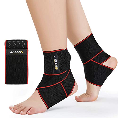Jellas Tobillera Soporte para Tobillo Ajustable Super Cómoda Material Nylon Elástico Envuelve el Tobillo y se Ajusta a Todos los Tamaños y para Todos los Deportes, Dolor Articular, Esguinces 2 Pieza Jellas Tobillera Soporte para Tobillo Ajustable Super Cómoda Material Nylon Elástico Envuelve el Tobillo y se Ajusta a Todos los Tamaños y para Todos los Deportes, Dolor Articular, Esguinces 2 Pieza