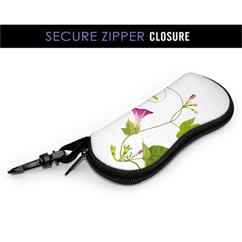 JEOLVP Creative Climber Plant Green Eyeglass Glasses Case Safety Eyeglass Cases Light Portable Neoprene Zipper Soft Case Case Gafas de sol para mujeres