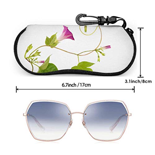 JEOLVP Creative Climber Plant Green Eyeglass Glasses Case Safety Eyeglass Cases Light Portable Neoprene Zipper Soft Case Case Gafas de sol para mujeres