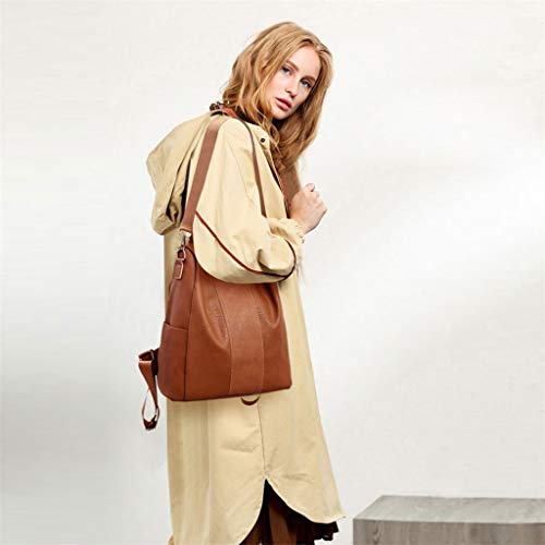 JERFER Mochila Antirrobo Mujer Bolso Casual Salvaje Piel Suave Uso Dual Mochila Pequeña JERFER Mochila Antirrobo Mujer Bolso Casual Salvaje Piel Suave Uso Dual Mochila Pequeña