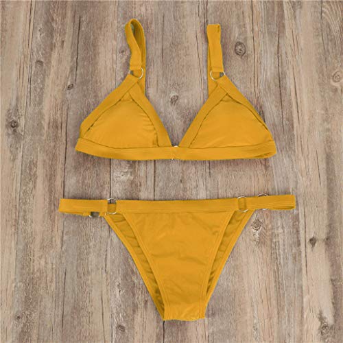 JERFER Trajes de Baño Mujer Vendaje Bikini Conjunto Hacer Subir Brasileño Impresión Ropa de Playa Swimsuit