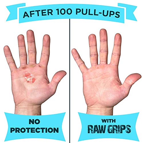 JerkFit Raw Grips, 2 Dedos de Cuero Gimnasia agarres con Protección Completa de la Palma de la Mano (M)