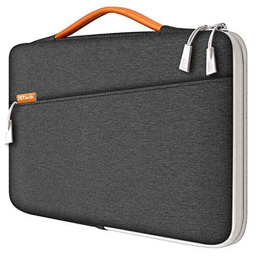 JETech Funda Portátil Impermeable Compatible 13,3" Notebook Tableta iPad Tab con asa Portátil, Sleeve Compatible MacBook Pro 13", MacBook Air, Surface Pro 12.3", Surface Laptop 2017/2018 (Gris Oscuro)