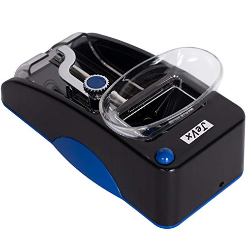 JeVx Maquina Liadora de Tabaco Electrica + 1200 Tubos con Filtro OCB Entubadora para Cigarrillos Cigarros para Fumar (Azul)