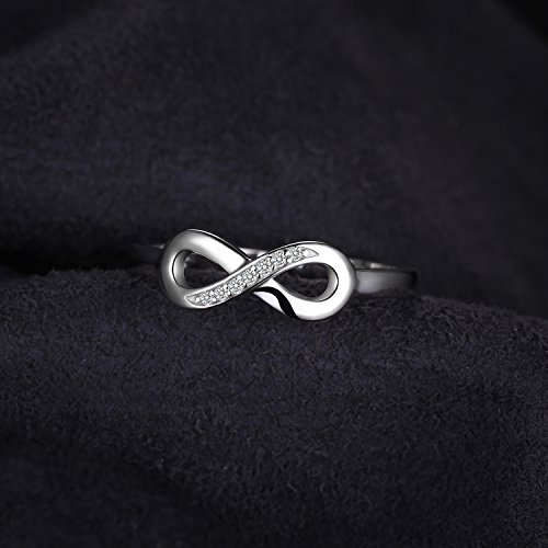 JewelryPalace Anillo infinito Amor Eterno de Circonia Cúbica Aniversario Promesa de Plata de ley 925 Tamaño 14