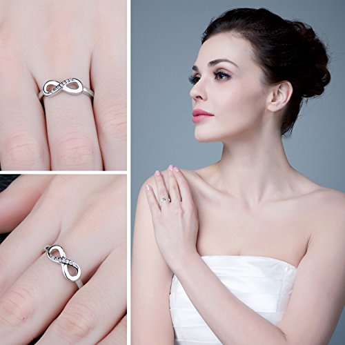 JewelryPalace Anillo infinito Amor Eterno de Circonia Cúbica Aniversario Promesa de Plata de ley 925 Tamaño 14 JewelryPalace Anillo infinito Amor Eterno de Circonia Cúbica Aniversario Promesa de Plata de ley 925 Tamaño 14