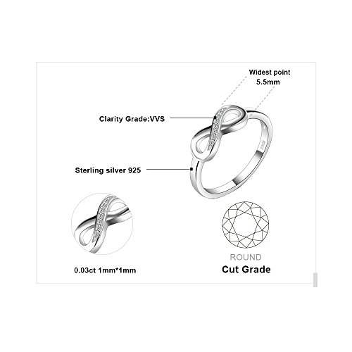 JewelryPalace Anillo infinito Amor Eterno de Circonia Cúbica Aniversario Promesa de Plata de ley 925 Tamaño 14 JewelryPalace Anillo infinito Amor Eterno de Circonia Cúbica Aniversario Promesa de Plata de ley 925 Tamaño 14
