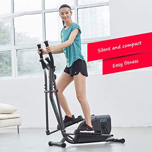 JF-Xuan Fitness Máquina elíptica Máquina Magnética Hogar Máquina adelgazante Máquina de adelgazamiento Silencioso Equipo de aptitud Espacio Caminar Elipsómetro Pequeño Equipo de fitness (Color: Negro,