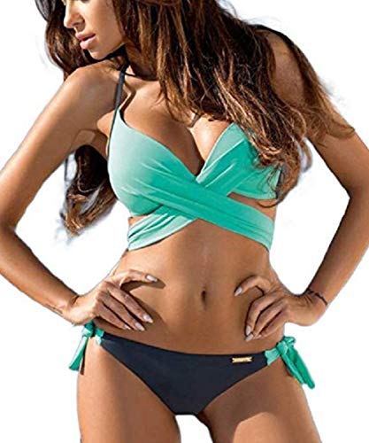 JFAN Traje De Baño Mujer Sexy Bañador de Baño Conjunto de Bikini Push up Sujetador Acolchado Traje de baño Bikini para Mujeres