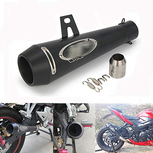 JFG RACING Motorcycle 1.5-2"GP Series Escape Silenciador Silenciador Escape Universal - Negro