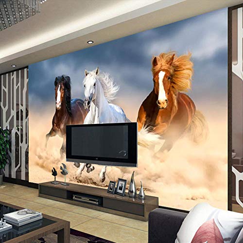 JFSZSD Fotomural Caballo Vinilo Pared Infantil Interior|Fotomurales pared|Fotomural Decorativo Decoración comedores 250CMx175CM