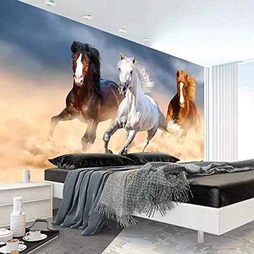 JFSZSD Fotomural Caballo Vinilo Pared Infantil Interior|Fotomurales pared|Fotomural Decorativo Decoración comedores 250CMx175CM