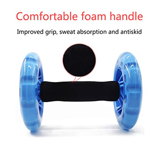 JGRH De Dos Ruedas Roller Rueda Abdominal 2 Piezas Inicio de la Rueda de Fitness Cintura Que Adelgaza con el Amortiguador Trainer Silenciar la Aptitud del Ejercicio Push-Up Equipo Doble Abdomen