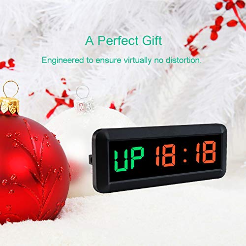 Jhering Temporizador de Gimnasio de Intervalo Cronómetro Led Programable Tabata EMOM MMA Reloj de Conteo Ascendente/Descendente con Control Remoto IR (Verde/Rojo) Jhering Temporizador de Gimnasio de Intervalo Cronómetro Led Programable Tabata EMOM MMA Reloj de Conteo Ascendente/Descendente con Control Remoto IR (Verde/Rojo)