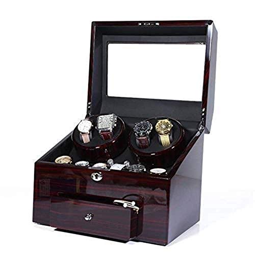 JHSHENGSHI Dispositivo automático de Cuerda de Reloj con balancín Importado de Tipo cinturón Lujosa Pintura de Piano, Acabado de ébano de Alto Brillo JHSHENGSHI Dispositivo automático de Cuerda de Reloj con balancín Importado de Tipo cinturón Lujosa Pintura de Piano, Acabado de ébano de Alto Brillo