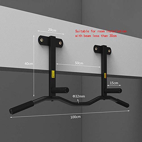 JIADUOBAO -E Barra horizontal, palanca de dominadas/dominadas multifunción, entrenador de control de acceso resistente para gimnasio en casa, barra horizontal de pared E (color: negro)