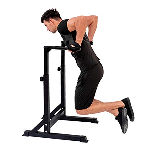 JIAGU Estación Dip Heavy Duty Soporte Gimnasio en casa Paralelo estación de Entrenamiento Barra de Pecho Ejercicio de tríceps Rutina de Ejercicio (Color : As Shown, Size : 65x76cm)