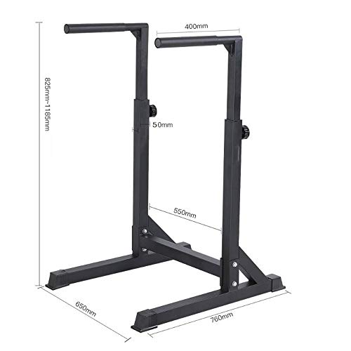 JIAGU Estación Dip Heavy Duty Soporte Gimnasio en casa Paralelo estación de Entrenamiento Barra de Pecho Ejercicio de tríceps Rutina de Ejercicio (Color : As Shown, Size : 65x76cm) JIAGU Estación Dip Heavy Duty Soporte Gimnasio en casa Paralelo estación de Entrenamiento Barra de Pecho Ejercicio de tríceps Rutina de Ejercicio (Color : As Shown, Size : 65x76cm)