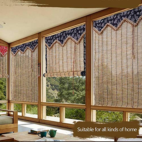 JIAJUAN Junco Rodillo Persianas para Jardín Balcón Ventanas Romano Sombra Sombrilla Ciego con Azul Entretela Impresa, 2 Colores (Color : Brown, Size : 140x160cm) JIAJUAN Junco Rodillo Persianas para Jardín Balcón Ventanas Romano Sombra Sombrilla Ciego con Azul Entretela Impresa, 2 Colores (Color : Brown, Size : 140x160cm)