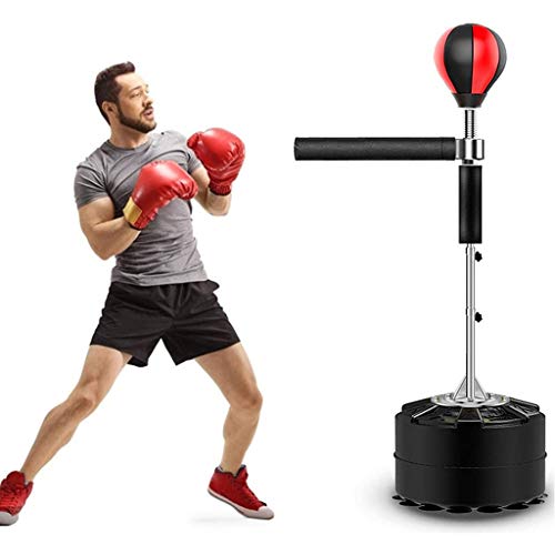 JIAJULL Boxing Speed ​​Trainer Saco de Spinning Bar Entrenamiento Pesado con Patas sólidos de perforación del Boxeo Velocidad de la Bola con el Reflejo Altura de la Barra Ajustable for Adultos