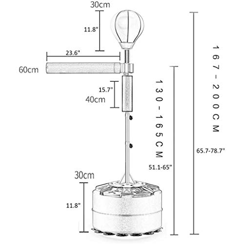 JIAJULL Boxing Speed ​​Trainer Saco de Spinning Bar Entrenamiento Pesado con Patas sólidos de perforación del Boxeo Velocidad de la Bola con el Reflejo Altura de la Barra Ajustable for Adultos