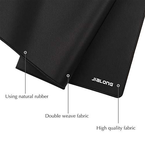 JIALONG Alfombrilla de Ratón Grande, Alfombrillas Gaming Raton Ordenador XXL Mouse Pad, Almohadilla de Escritorio - Negro JIALONG Alfombrilla de Ratón Grande, Alfombrillas Gaming Raton Ordenador XXL Mouse Pad, Almohadilla de Escritorio - Negro