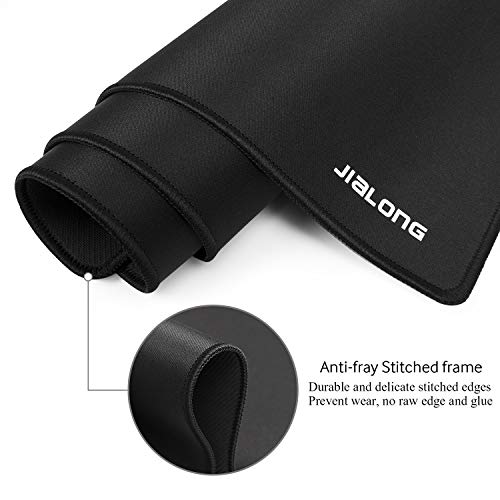 JIALONG Alfombrilla de Ratón Grande, Alfombrillas Gaming Raton Ordenador XXL Mouse Pad, Almohadilla de Escritorio - Negro JIALONG Alfombrilla de Ratón Grande, Alfombrillas Gaming Raton Ordenador XXL Mouse Pad, Almohadilla de Escritorio - Negro