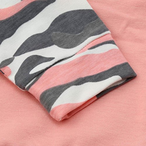 JiaMeng Recién Nacido bebé Niño Niñas Camuflaje Arco Tops Pantalones Trajes Conjunto Ropa (12M, Rosado) JiaMeng Recién Nacido bebé Niño Niñas Camuflaje Arco Tops Pantalones Trajes Conjunto Ropa (12M, Rosado)