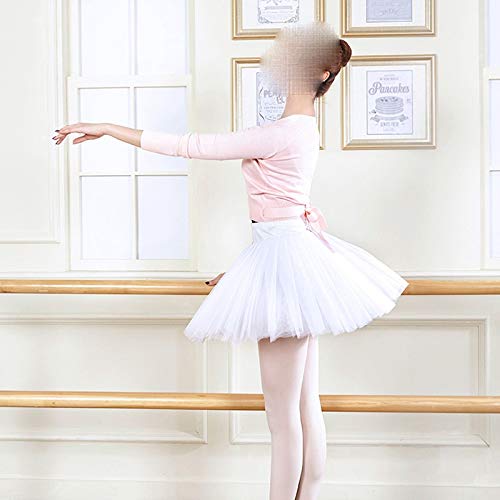 Jian E Invierno Cálido Suéter de Danza Mujer Adulta de Punto de Manga Larga Ropa de Baile Ballet Ropa de Ejercicio Chaqueta de Abrigo - (Color : Pink, Tamaño : M150-155)