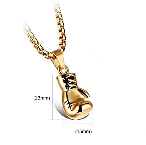 JIAORLEI Cadena De Acero Inoxidable Colgante De Collar De Guante De Boxeo para Hombres Joyería De Rock Hip Hop Masculino JIAORLEI Cadena De Acero Inoxidable Colgante De Collar De Guante De Boxeo para Hombres Joyería De Rock Hip Hop Masculino
