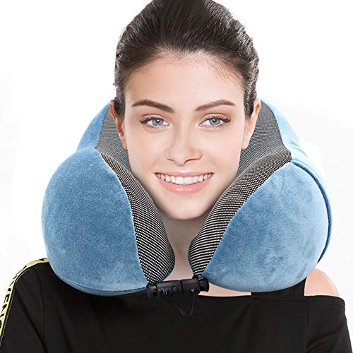JIAXIAO Ship Almohada de Viaje, Almohada de Espuma viscoelástica de Lujo con Soporte para el Cuello, Almohada Lavable para el Cuello, con Bolsa de Almacenamiento, para el hogar del avión, automóvil JIAXIAO Ship Almohada de Viaje, Almohada de Espuma viscoelástica de Lujo con Soporte para el Cuello, Almohada Lavable para el Cuello, con Bolsa de Almacenamiento, para el hogar del avión, automóvil