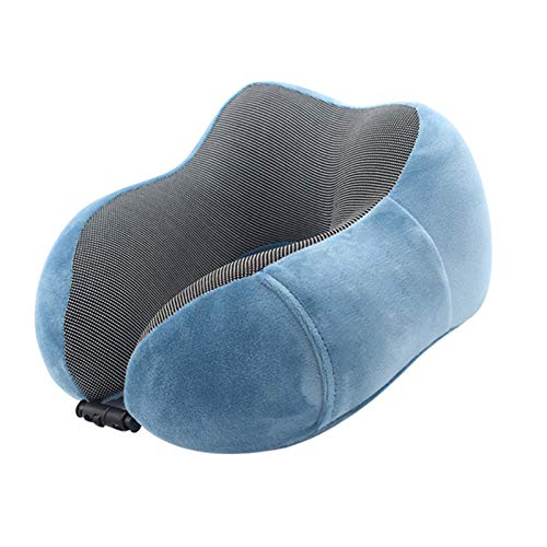 JIAXIAO Ship Almohada de Viaje, Almohada de Espuma viscoelástica de Lujo con Soporte para el Cuello, Almohada Lavable para el Cuello, con Bolsa de Almacenamiento, para el hogar del avión, automóvil