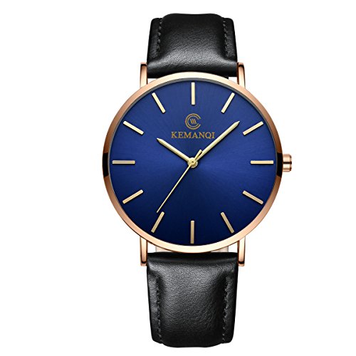 jieGorge Reloj para Hombre, Pareja Moda Banda de Cuero Muñeca Redonda analógica Reloj para Hombre de Negocios, Joyas y Relojes (D) jieGorge Reloj para Hombre, Pareja Moda Banda de Cuero Muñeca Redonda analógica Reloj para Hombre de Negocios, Joyas y Relojes (D)