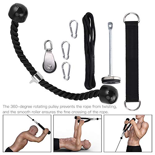 Jimdary Ejercitador de Fuerza Sistema de polea de Cable Inicio Entrenamiento de Fuerza de Brazos Hombres Mujeres Equipo de Fitness Extensiones Fitness Workout para LAT Pulldowns, Biceps Curl, Triceps Jimdary Ejercitador de Fuerza Sistema de polea de Cable Inicio Entrenamiento de Fuerza de Brazos Hombres Mujeres Equipo de Fitness Extensiones Fitness Workout para LAT Pulldowns, Biceps Curl, Triceps