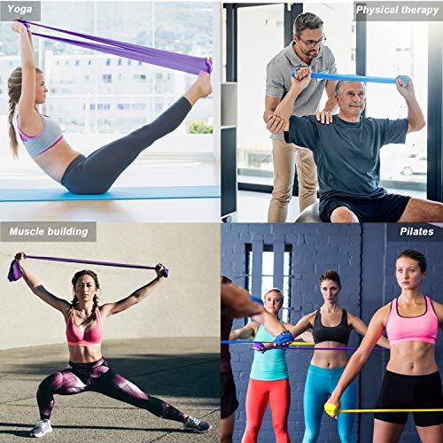 JIM'S STORE Bandas de Resistencia Fitness Cintas Elásticas de Resistencia Set de 3 Bandas para Yoga, Crossfit, Entrenamiento de Fuerza y Pilates JIM'S STORE Bandas de Resistencia Fitness Cintas Elásticas de Resistencia Set de 3 Bandas para Yoga, Crossfit, Entrenamiento de Fuerza y Pilates